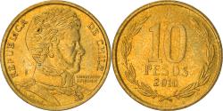 World Coins - Coin, Chile, 10 Pesos, 2010, Santiago, , Aluminum-Bronze, KM:228.2