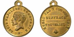 World Coins - France, Token, Réélection de Louis Napoléon Bonaparte, 1851, Brass,