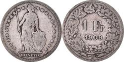 World Coins - Coin, Switzerland, Franc, 1909, Bern, , Silver, KM:24