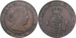 World Coins - Spain, Isabel II, 5 Centimos, 1868, Madrid, Copper, , KM:635.1