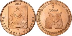 World Coins - Russia, 5 Roubles, Buryatia, 2014, Copper,