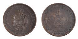 World Coins - Coin, German States, SAXONY-ALBERTINE, Johann, 5 Pfennig, 1864, Dresde