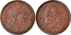 World Coins - Coin, Ethiopia, Menelik II, 1/32 Birr, 1889, , Copper Or Brass, KM:11