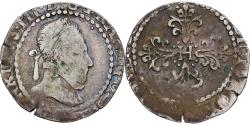 World Coins - Coin, France, Henri III, 1/4 Franc au col plat, Rouen, , Silver