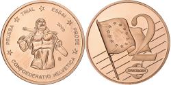 World Coins - Switzerland, 2 Euro Cent, unofficial private coin, 2005, Copper,