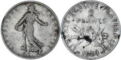 World Coins - Coin, France, Semeuse, 2 Francs, 1901, , Silver, KM:845.1, Gadoury:532