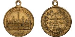 World Coins - France, Medal, Inauguration de l'Hôtel de ville de Paris, 1882, Copper Gilt
