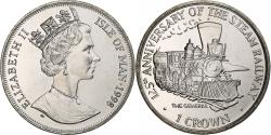 World Coins - Isle of Man, Elizabeth II, Crown, 125th Anniversary of the Steam Railway, 1998