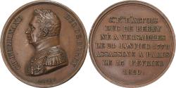 World Coins - France, Medal, Assassinat du Duc de Berry, 1820, Copper, Caqué,