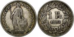 World Coins - Switzerland, Franc, 1903, Bern, Silver, , KM:24