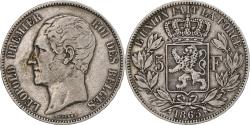 World Coins - Coin, Belgium, Leopold I, 5 Francs, 5 Frank, 1865, Brussels, , Silver