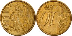 World Coins - France, 10 Euro Cent, 2009, Pessac, Error Coin Alignment, , Brass
