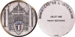 World Coins - France, Medal, Ministère de l'Intérieur, Police, 1989, J. Balme,
