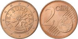 World Coins - Austria, 2 Euro Cent, 2008, Vienna, Copper Plated Steel,
