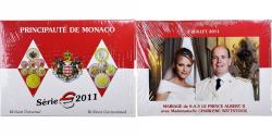 World Coins - Monaco, Coffret 1c. à 2€, mariage princier, BU, 2011, MDP,