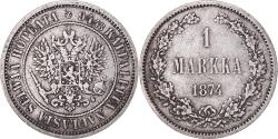 World Coins - Coin, Finland, Alexander II, Markka, 1874, Helsinki, , Silver, KM:3.2