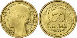 World Coins - France, 50 Centimes, Morlon, 1933, Paris, Aluminum-Bronze,