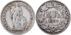 World Coins - Switzerland, 1/2 Franc, 1934, Bern, Silver, , KM:23