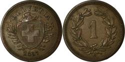 World Coins - Coin, Switzerland, Rappen, 1857, Bern, , Bronze, KM:3.1