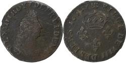 World Coins - France, Louis XIV, 4 Deniers, 1696, Strasbourg, Copper, , Gadoury:83