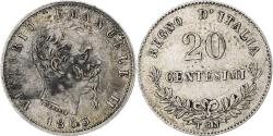 World Coins - Italy, Vittorio Emanuele II, 20 Centesimi, 1863, Torino, , Silver