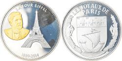 World Coins - France, Medal, Les Joyaux de Paris, La Tour Eiffel, Politics, Society, War
