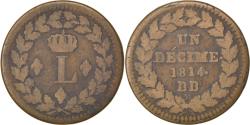 World Coins - Coin, France, Louis XVIII, Decime, 1814, Strasbourg, , Bronze