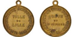 World Coins - France, Medal, Ville de Lille, Fourneaux Économiques, Politics, Society, War