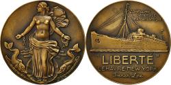 World Coins - France, Medal, Compagnie Générale Transatlantique, Liberté, Vernon,