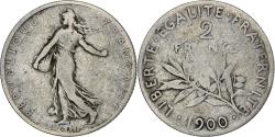World Coins - France, 2 Francs, Semeuse, 1900, MDP, Silver,