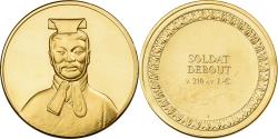 World Coins - France, Medal, Soldat debout, Gilt Bronze,