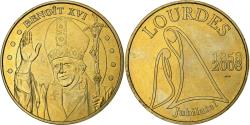 World Coins - France, Token, Lourdes - Benoit XVI, 2008, Copper-nickel Aluminium, MDP