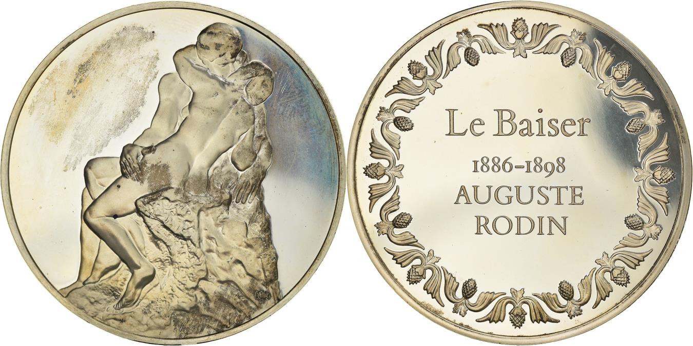 Franklin Mint フランスの銀貨 Le Baiser A. Rodin Franklin Mint フランスの銀貨 Le Baiser A. Rodin Franklin Mint