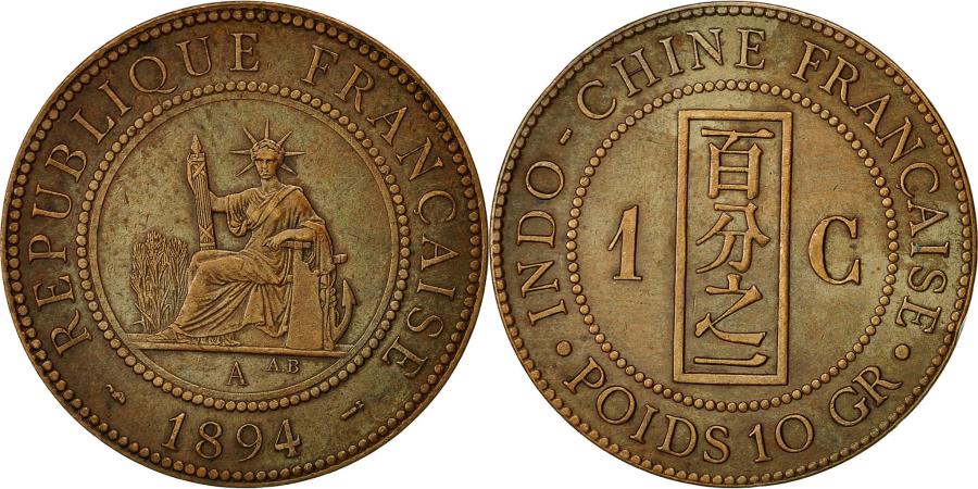 FRENCH INDO-CHINA, Cent, 1898, Paris, , Bronze, KM:1 | European Coins