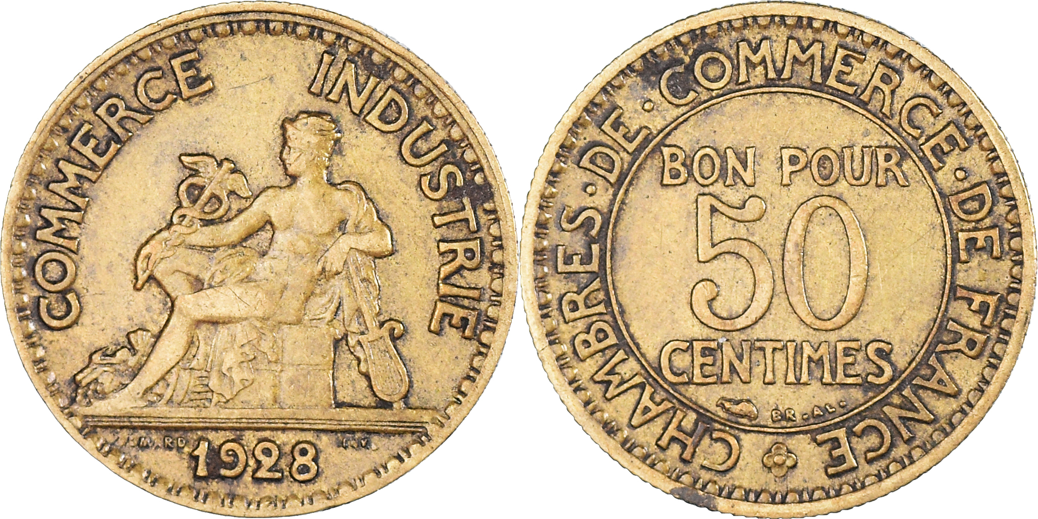 Coin, France, Chambre de commerce, 50 Centimes, 1928, | European Coins