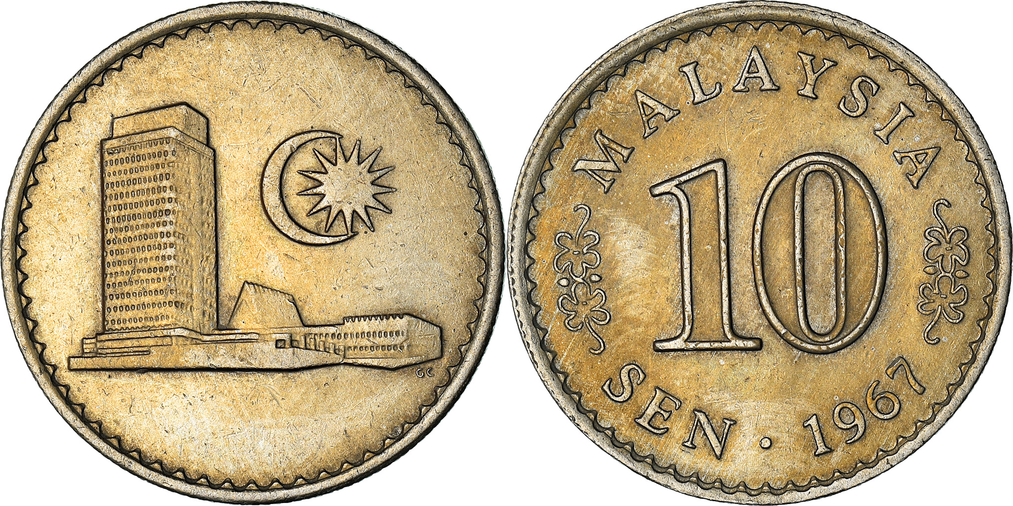 Coin, Malaysia, 10 Sen, 1967, Franklin Mint, , Copper-nickel, KM:3