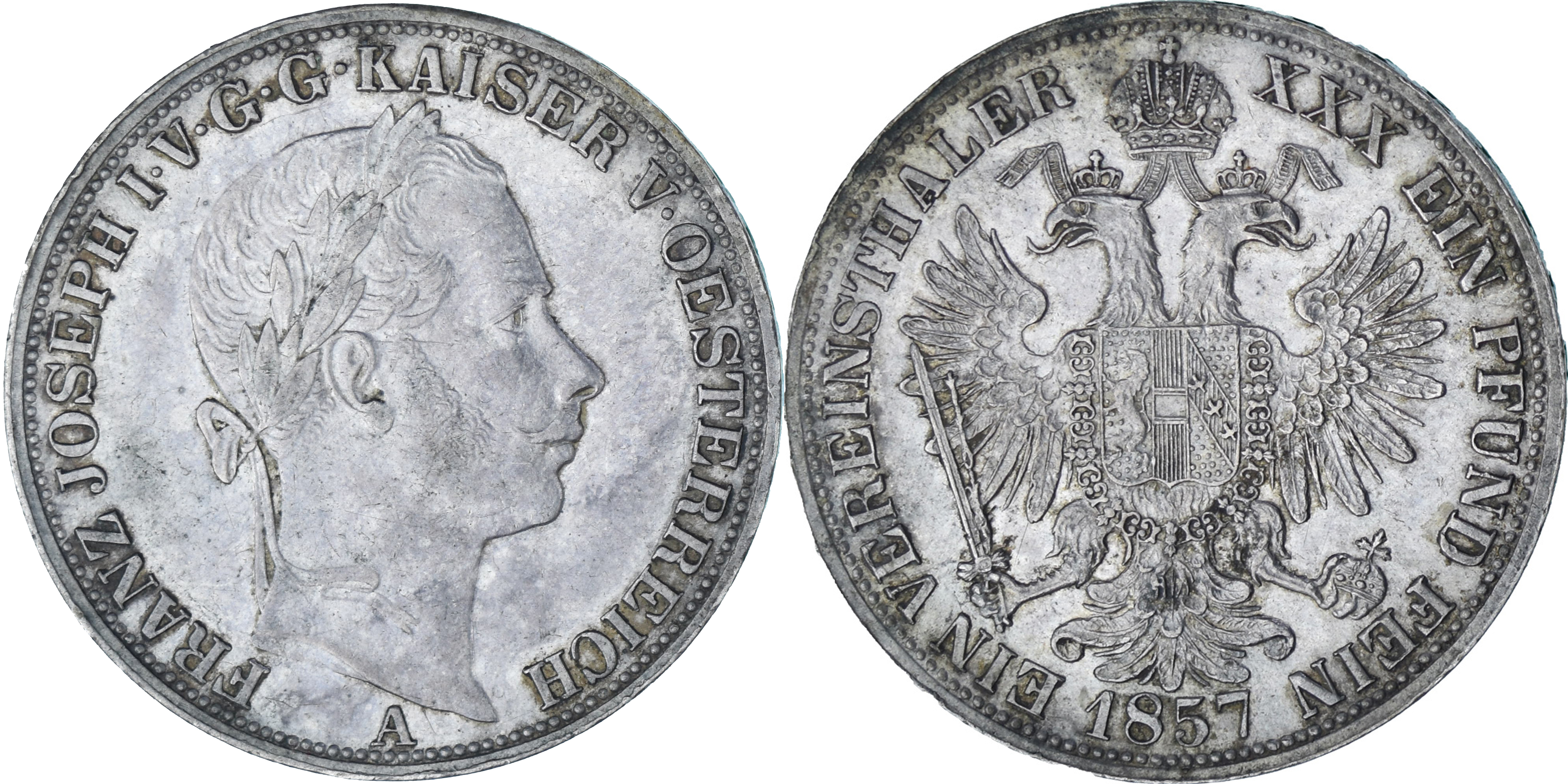 Austria, Franz Joseph I, 1 Thaler, 1857, Vienna, Silver, , KM:2244