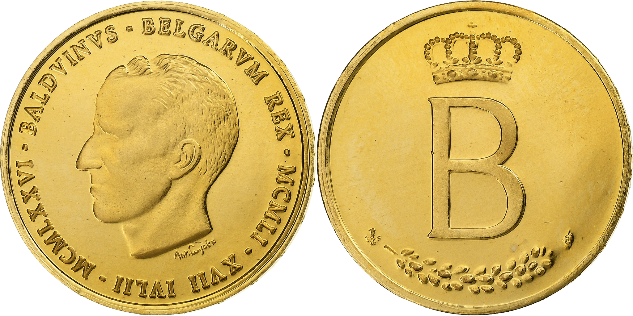 Belgium, Module 20 Francs, Baudouin I - 25 years of reign, 1976