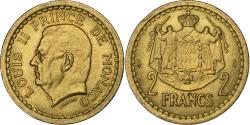 World Coins - Monaco, Louis II, 2 Francs, 1943, Aluminum-Bronze, , Gadoury:MC134