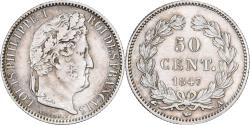 World Coins - France, Louis Philippe I, 50 Centimes, 1847, Paris, Silver,