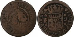 World Coins - Spain, Philip V, 2 Maravedis, 1745, Copper, , KM:366