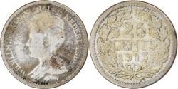 World Coins - Coin, Netherlands, Wilhelmina I, 25 Cents, 1913, Utrecht, , Silver