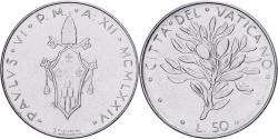 World Coins - Vatican, Paul VI, 50 Lire, 1974 / Anno XII, Rome, Stainless Steel,