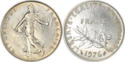 World Coins - Coin, France, Semeuse, Franc, 1976, Paris, FDC, , Nickel, KM:925.1