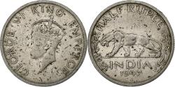World Coins - INDIA-REPUBLIC, 1/2 Rupee, 1947, Mumbai, Copper-nickel, , KM:Pn5