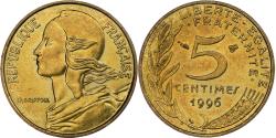 World Coins - France, 5 Centimes, Marianne, 1996, Pessac, Aluminum-Bronze,