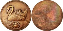 World Coins - France, Medal, Animaux, Cygne et Nénuphar, Cliché Uniface, , Bronze
