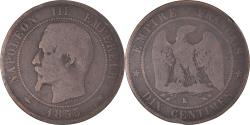World Coins - Coin, France, Napoleon III, Napoléon III, 10 Centimes, 1855, Bordeaux