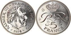 World Coins - Coin, Monaco, Rainier III, 5 Francs, 1974, , Copper-nickel, KM:150