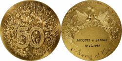 World Coins - France, Medal, Mariage, Noces d'or, 1999, , Bronze Florentin